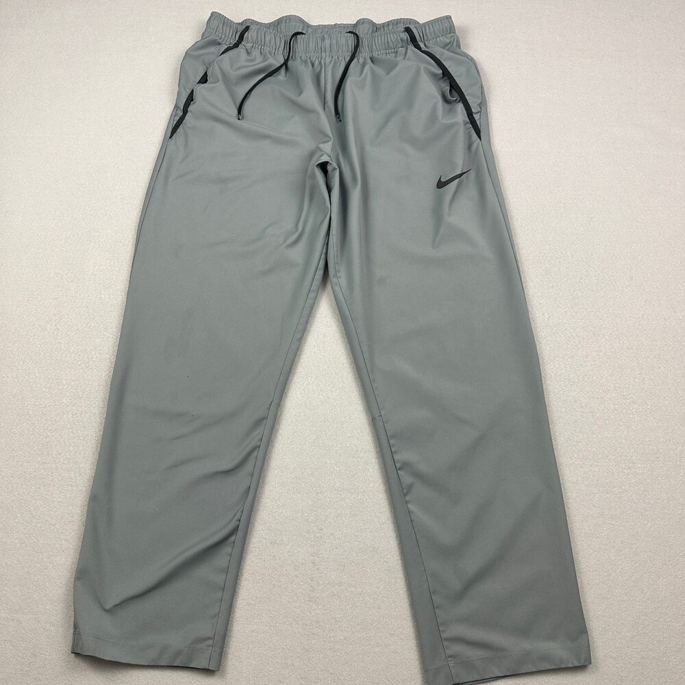 Nike Pants Men Extra Large Gray Dri-FIT Athletic Track Training Joggers XL *